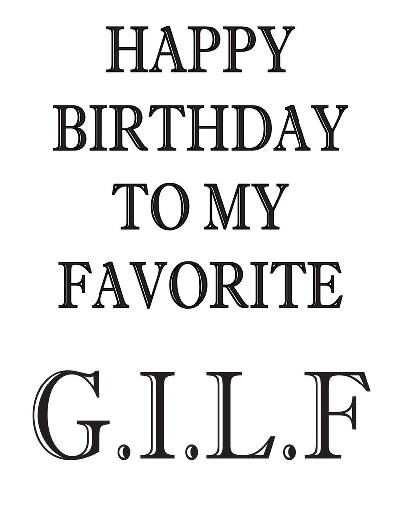 HAPPY BIRTHDAYTO MY FAVORITE GILF! RUDE NAUGHTY INSPIRED Adult Personalised Birthday Card