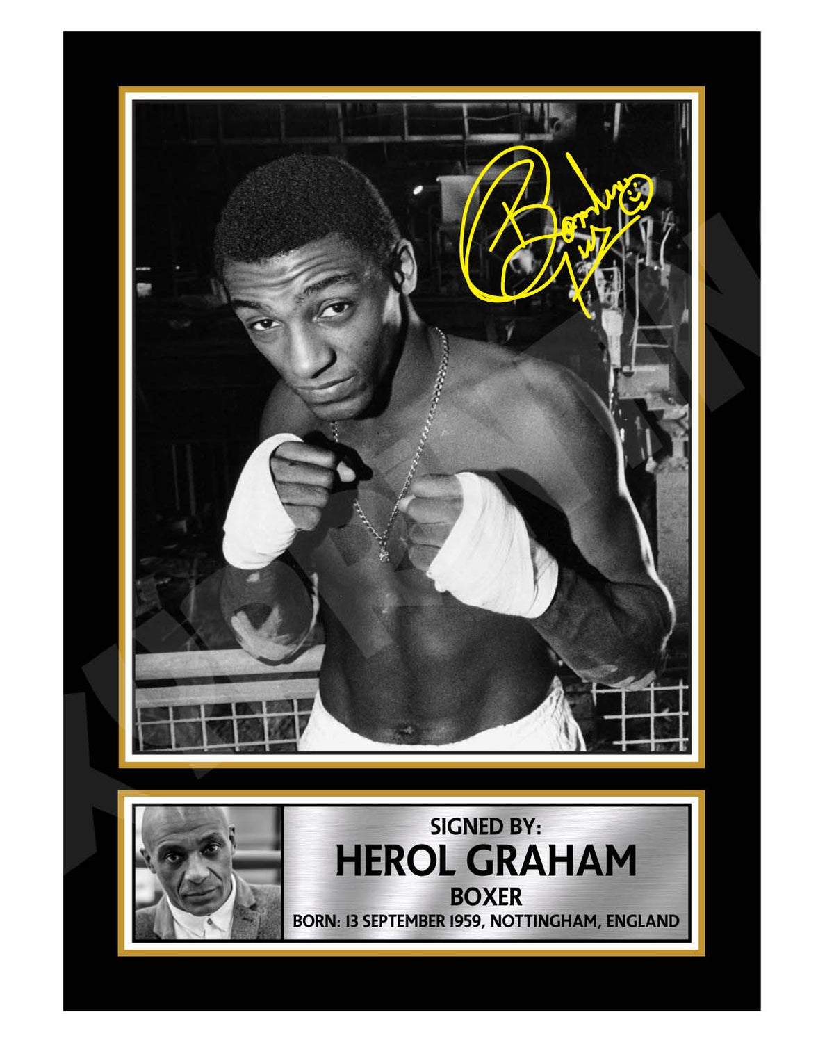 HEROL BOMBER 2 Limited Edition Boxer Signed Print - Boxing