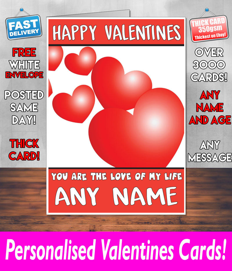 PERSONALISED HIS OR HERS Boyfriend Girlfriend Hubby Wife Lover Style KE188 Valentines Day Card