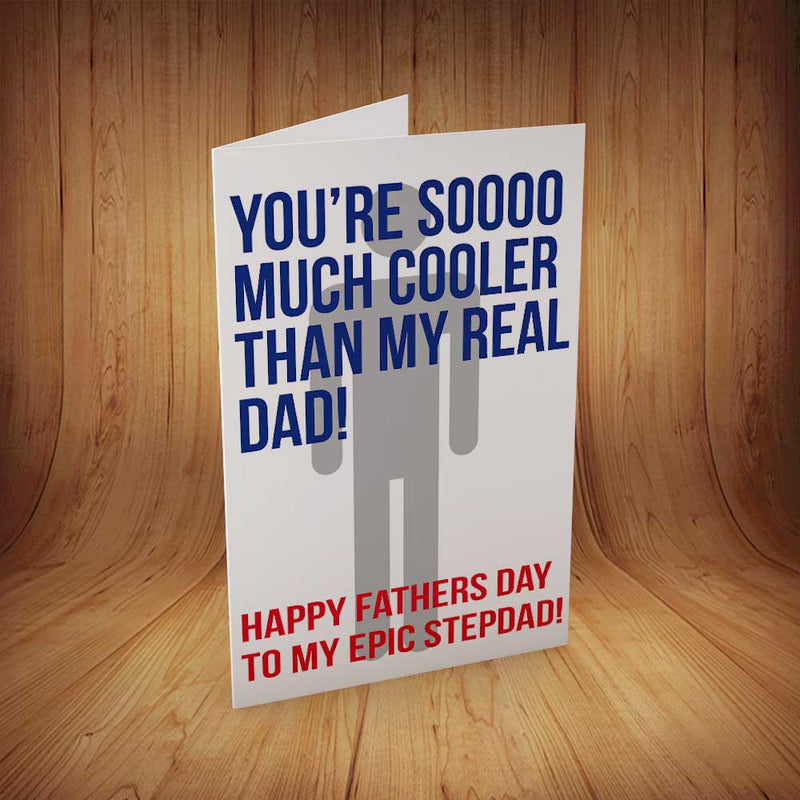 Happy Fathers Day Stepdad INSPIRED Adult Personalised Birthday Card Birthday Card