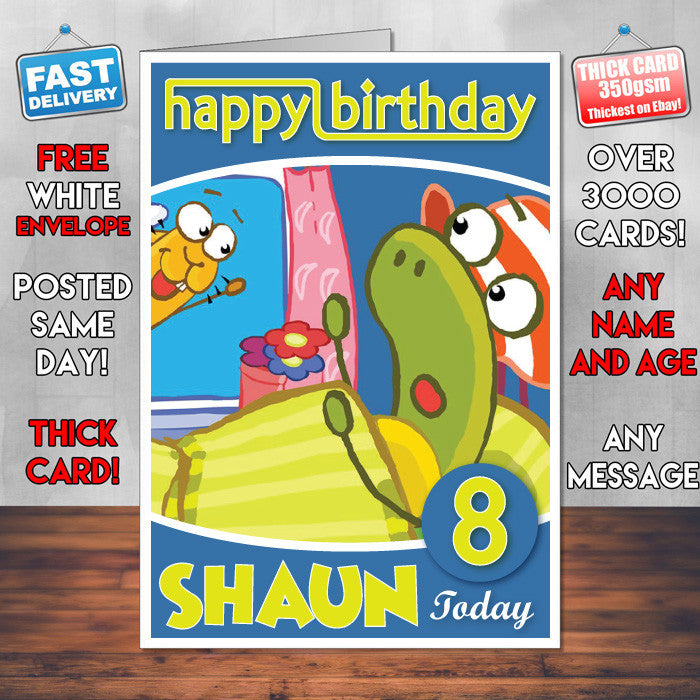 Harry & Toto 3 Style Theme Personalised Kidshows Birthday Card (SA)