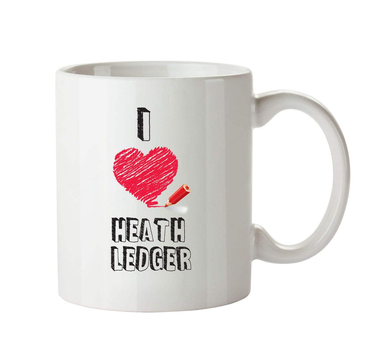 I Love Heath Ledger Celebrity Mug Office Mug – printed mug product image 1