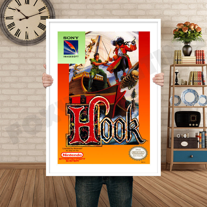 Hook Retro GAME INSPIRED THEME Nintendo NES Gaming A4 A3 A2 Or A1 Poster Art 289 β Hook Retro Game Inspired Theme Nintendo NES Gaming