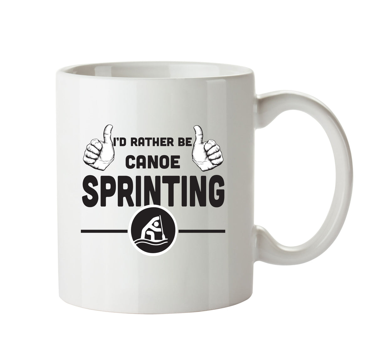 I'd Rather Be CANOE SPRINTING Personalised ADULT OFFICE MUG – printed mug product image 1