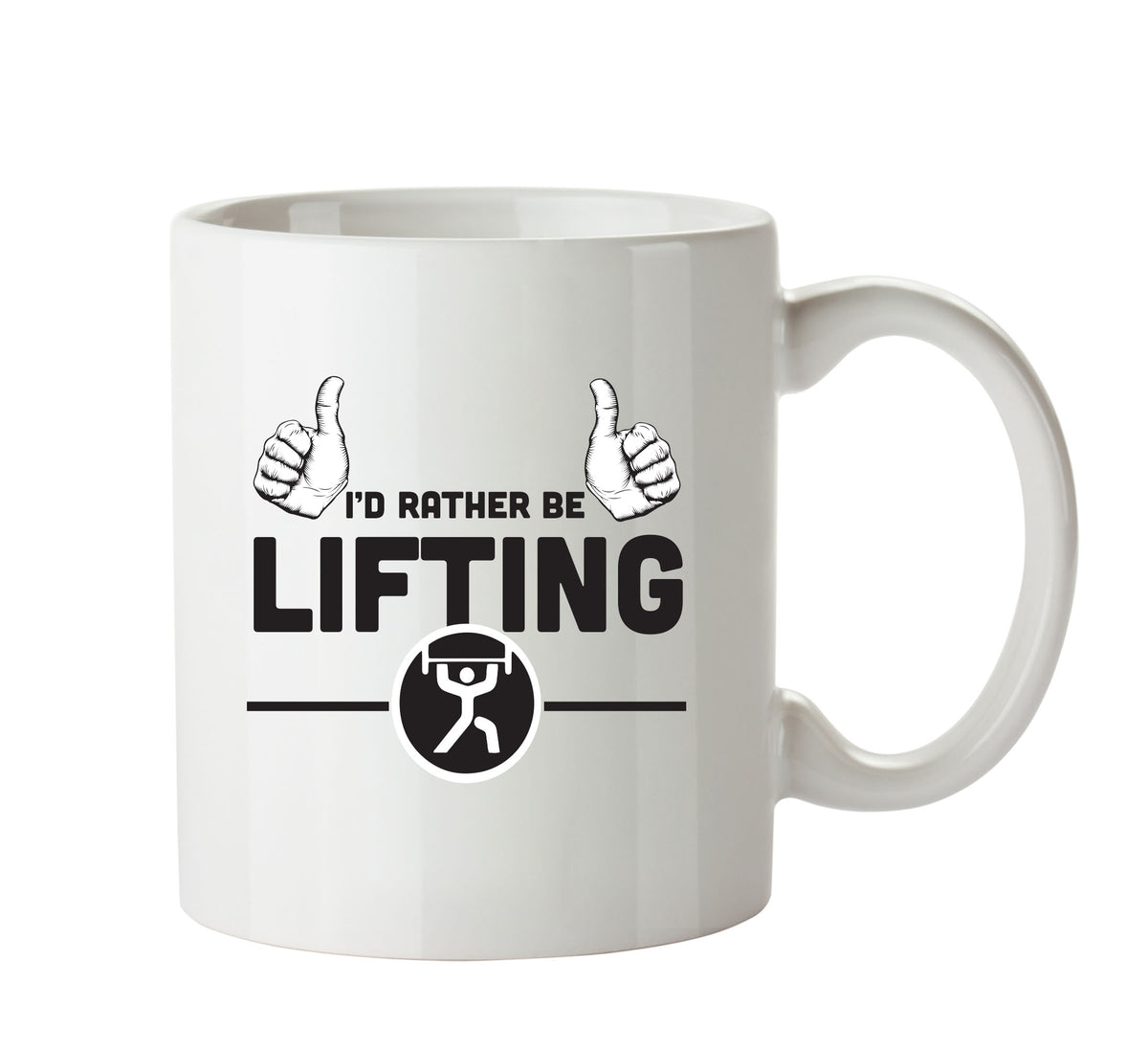 I'd Rather Be LIFTING Personalised ADULT OFFICE MUG – printed mug product image 1