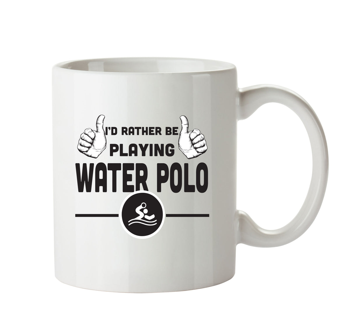 I'd Rather Be Playing WATER POLO Personalised ADULT OFFICE MUG – printed mug product image 1