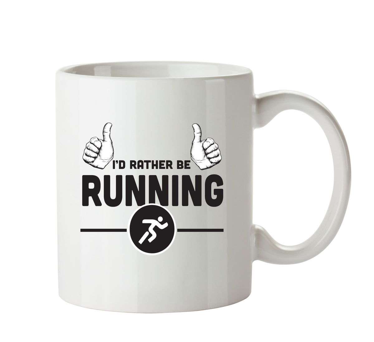I'd Rather Be Running Athletics Personalised ADULT OFFICE MUG – printed mug product image 1