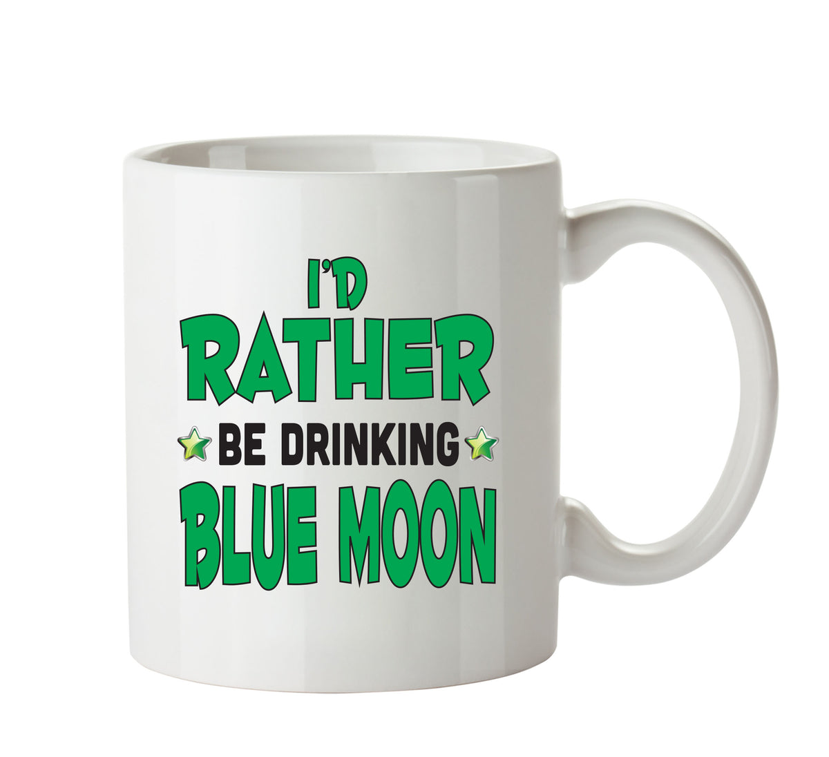 Id Rather Be Blue Moon Personalised ADULT OFFICE MUG – printed mug product image 1
