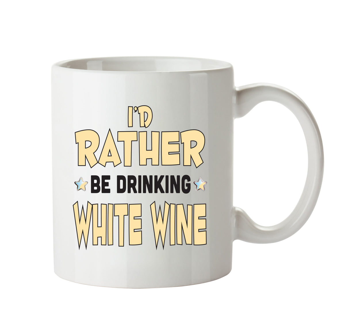 I'd Rather Be DRINKING White Wine Personalised ADULT OFFICE MUG – printed mug product image 1