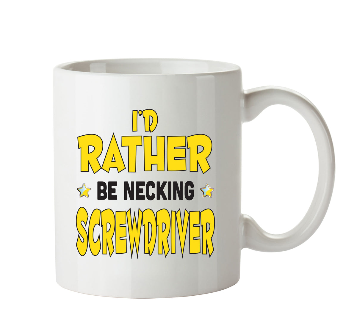 I'd Rather Be DRINKING Screwdriver Personalised ADULT OFFICE MUG – printed mug product image 1