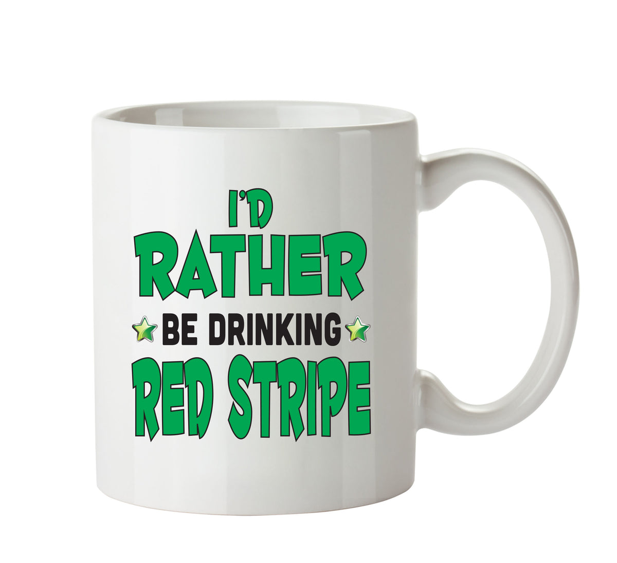 I'd Rather Be DRINKING Red Stripe Personalised ADULT OFFICE MUG – printed mug product image 1