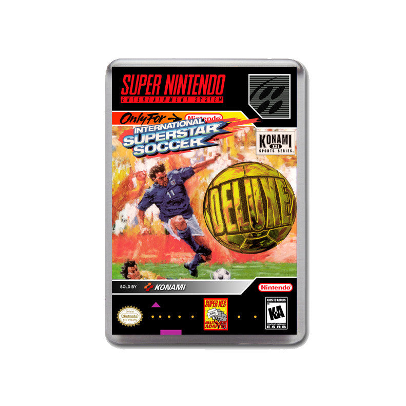 International Super Star Soccer Deluxe - SNES Inspired Game Retro Gaming Magnet