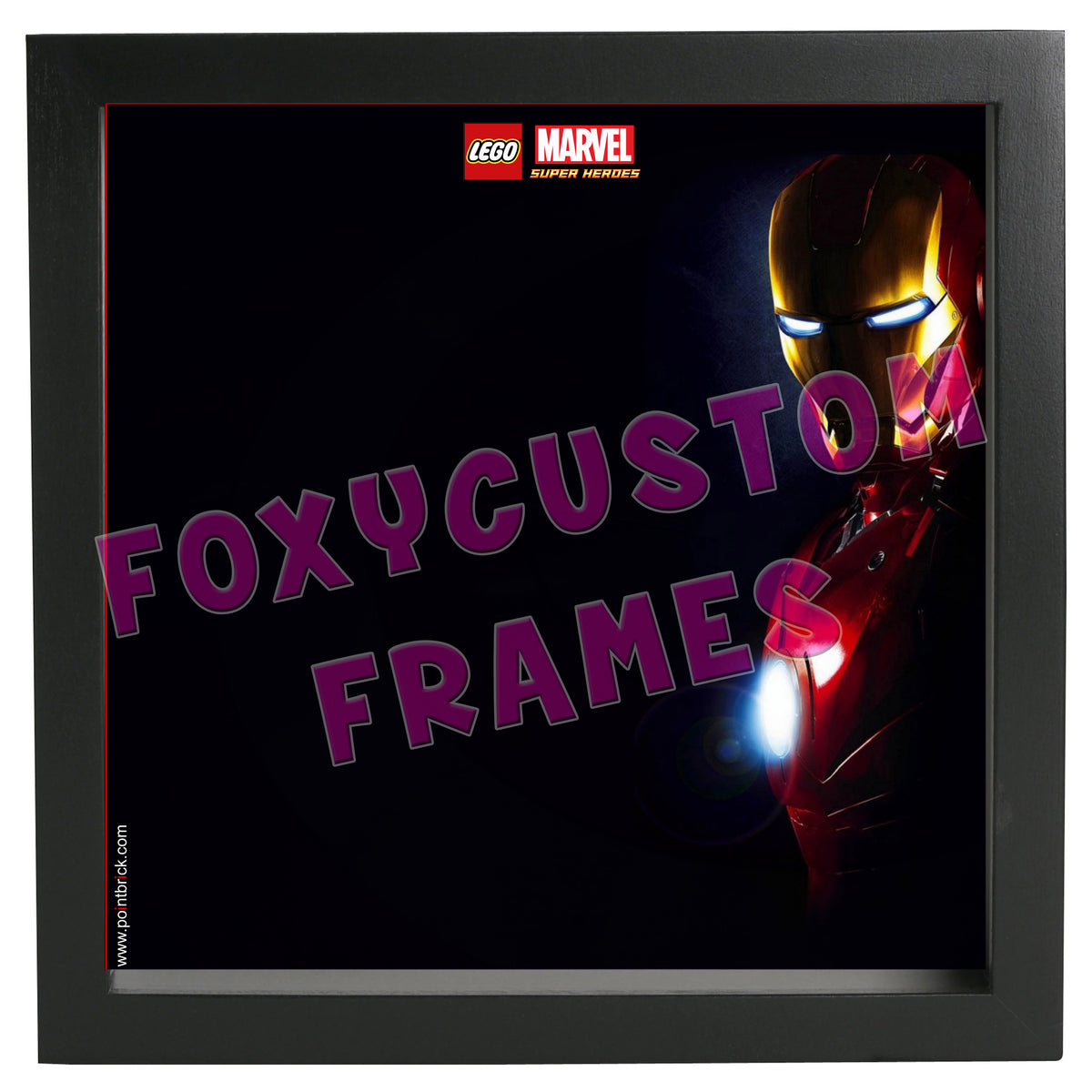 Iron Man Lego Display Case - Minifigure Display Background and Frames