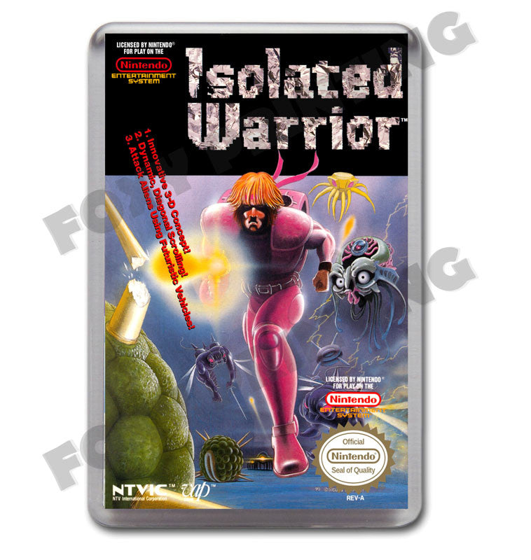 Isolated Warrior Retro Nintendo NES Game Inspired Fridge Magnet 308