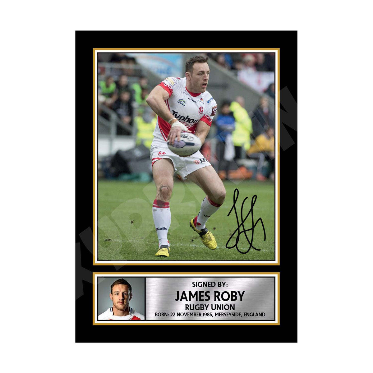 JAMES ROBY 1 Rugby Player Printed Signature Print – James Roby 1 Rugby Player Printed Signature Print – A1 Print Only