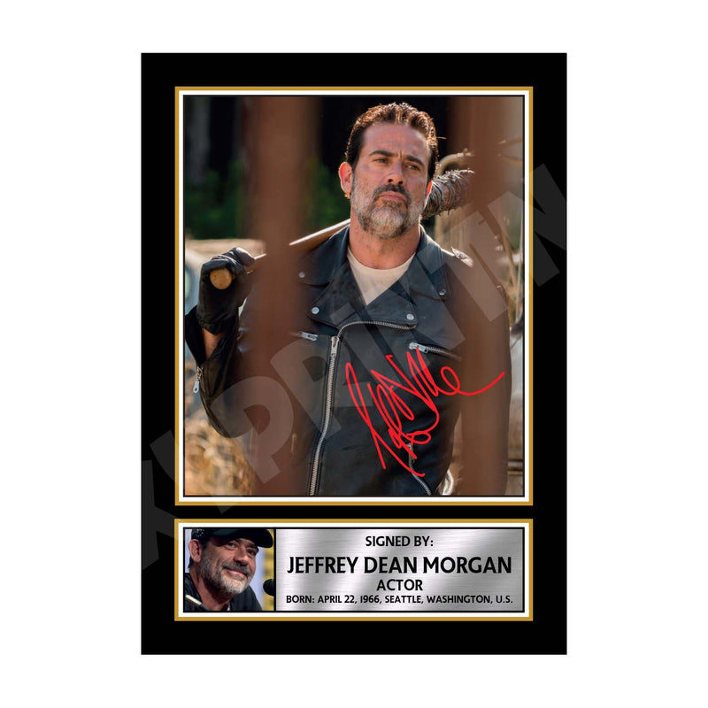 JEFFREY DEAN MORGAN 2 Limited Edition Walking Dead Signed Print