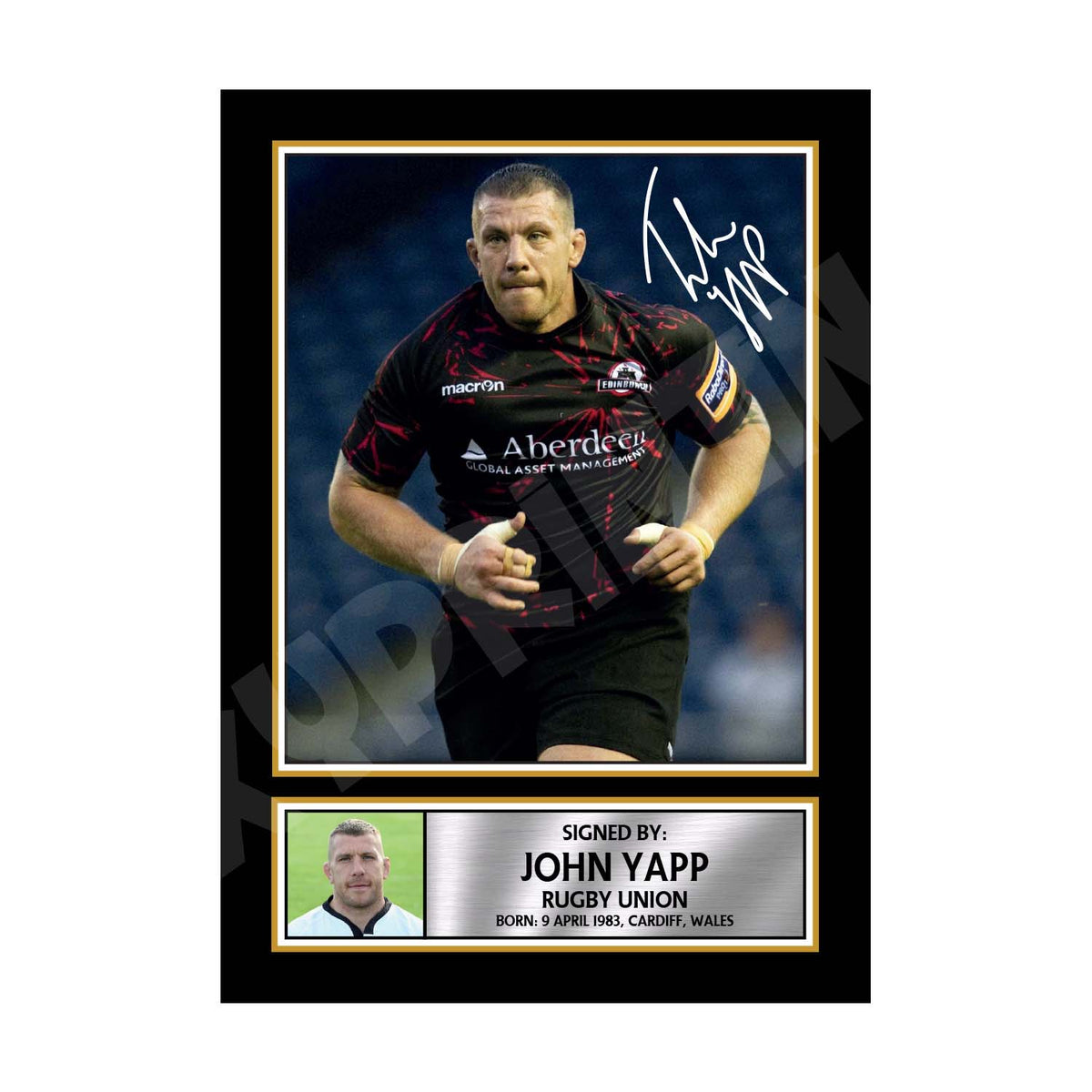 JOHN YAPP 1 Rugby Player Printed Signature Print – John Yapp 1 Rugby Player Printed Signature Print – A1 Print Only