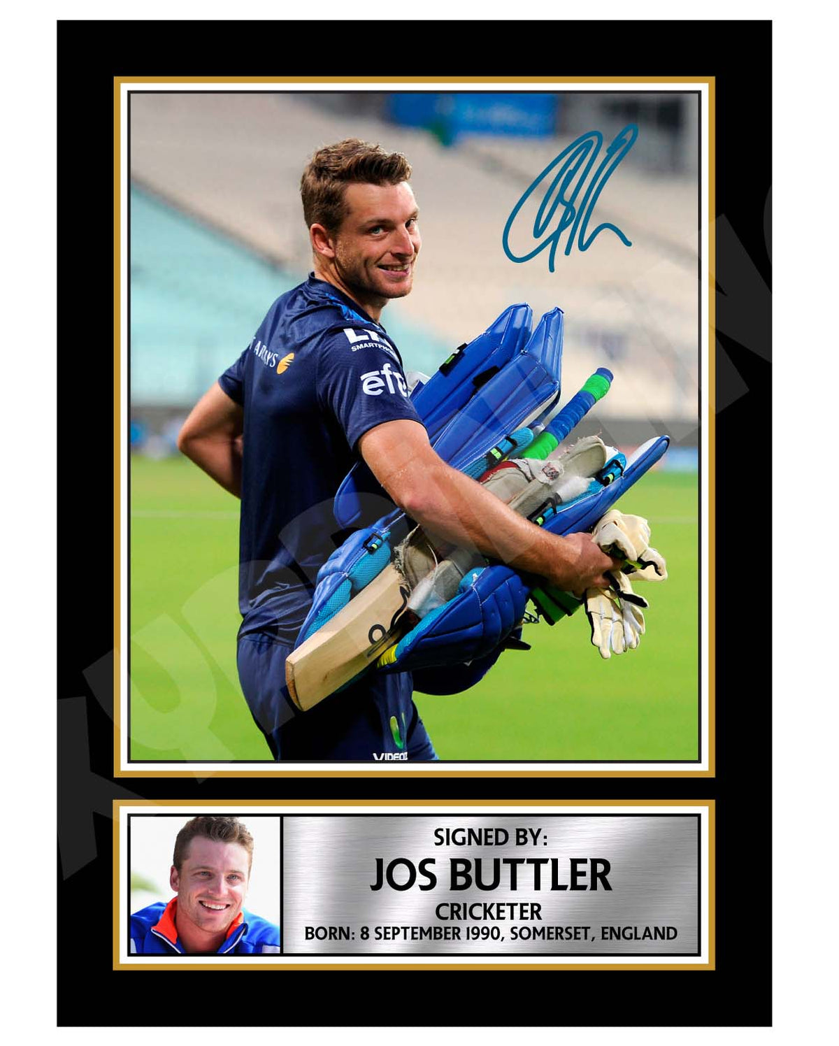 JOS BUTTLER Cricketer Printed Signature Print – Cricket Player – JOS BUTTLER Cricketer Printed Signature Print – A1 Print Only