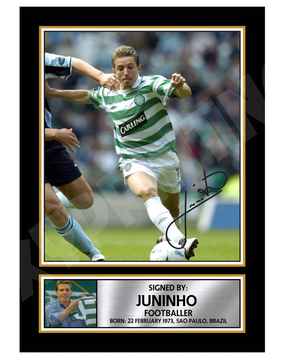 JUNINHO 2 Football Player Printed Signature Print – A1 Print Only