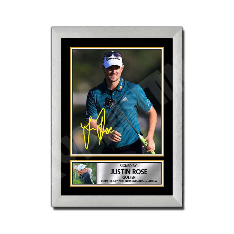 JUSTIN ROSE 2 Limited Edition Golfer Signed Print - Golf