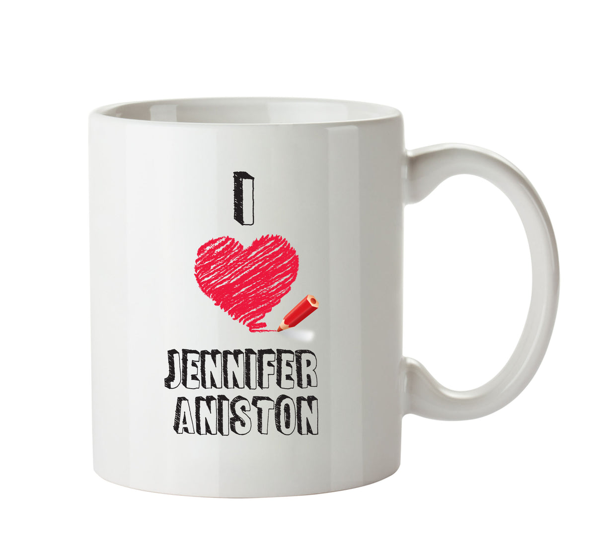 I Love Jennifer Aniston - I Love Celebrity Mug - Novelty Gift Printed Tea Coffee Ceramic Mug – I Love Jennifer Aniston - I Love Celebrity Mug - Novelty Gift Printed Tea