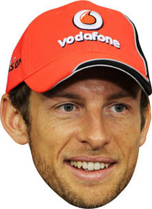 Jensen Button 2013 FORMULA 1 Celebrity Face Mask Fancy Dress Cardboard Costume Mask
