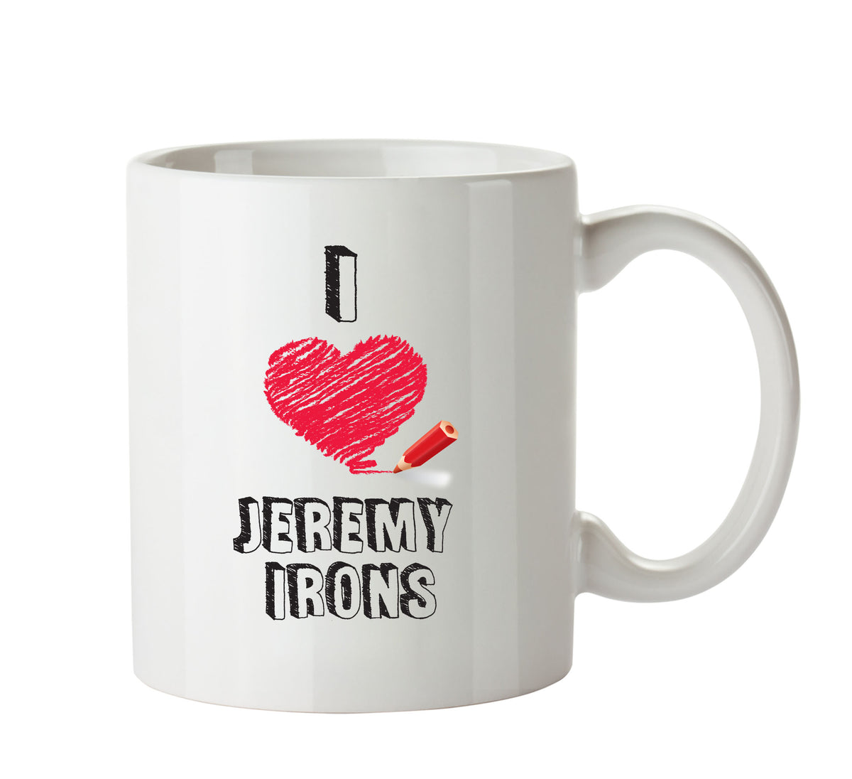 I Love Jeremy Irons Celebrity Mug Office Mug – printed mug product image 1