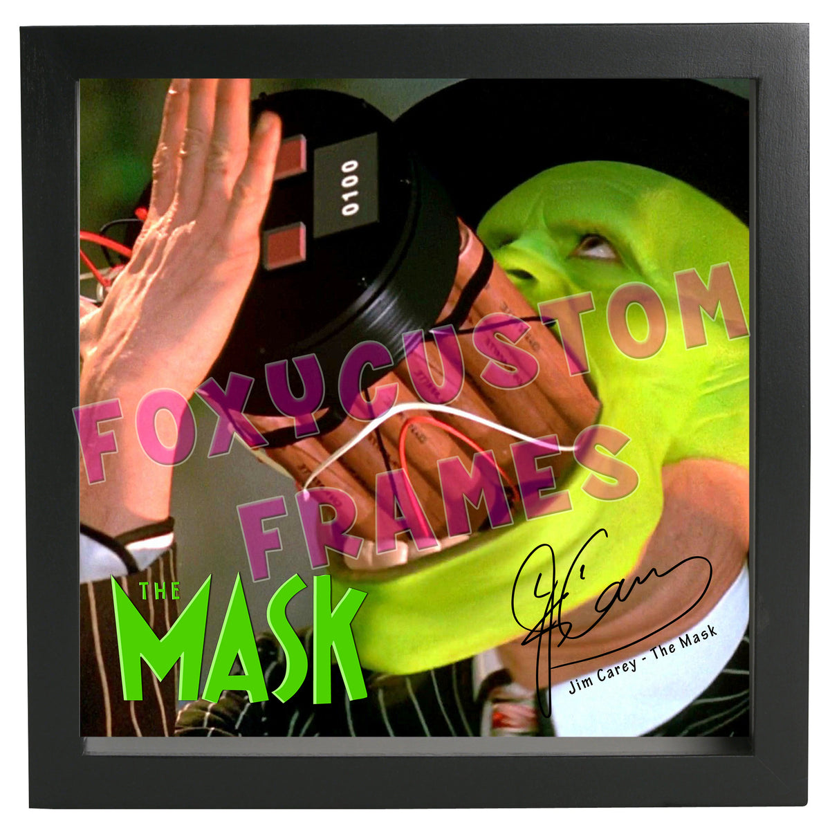 The Mask Signed Lego Display Case - Minifigure Display Background and Frames – The Mask Printed Signature Lego Display Case - Minifigure Display Background