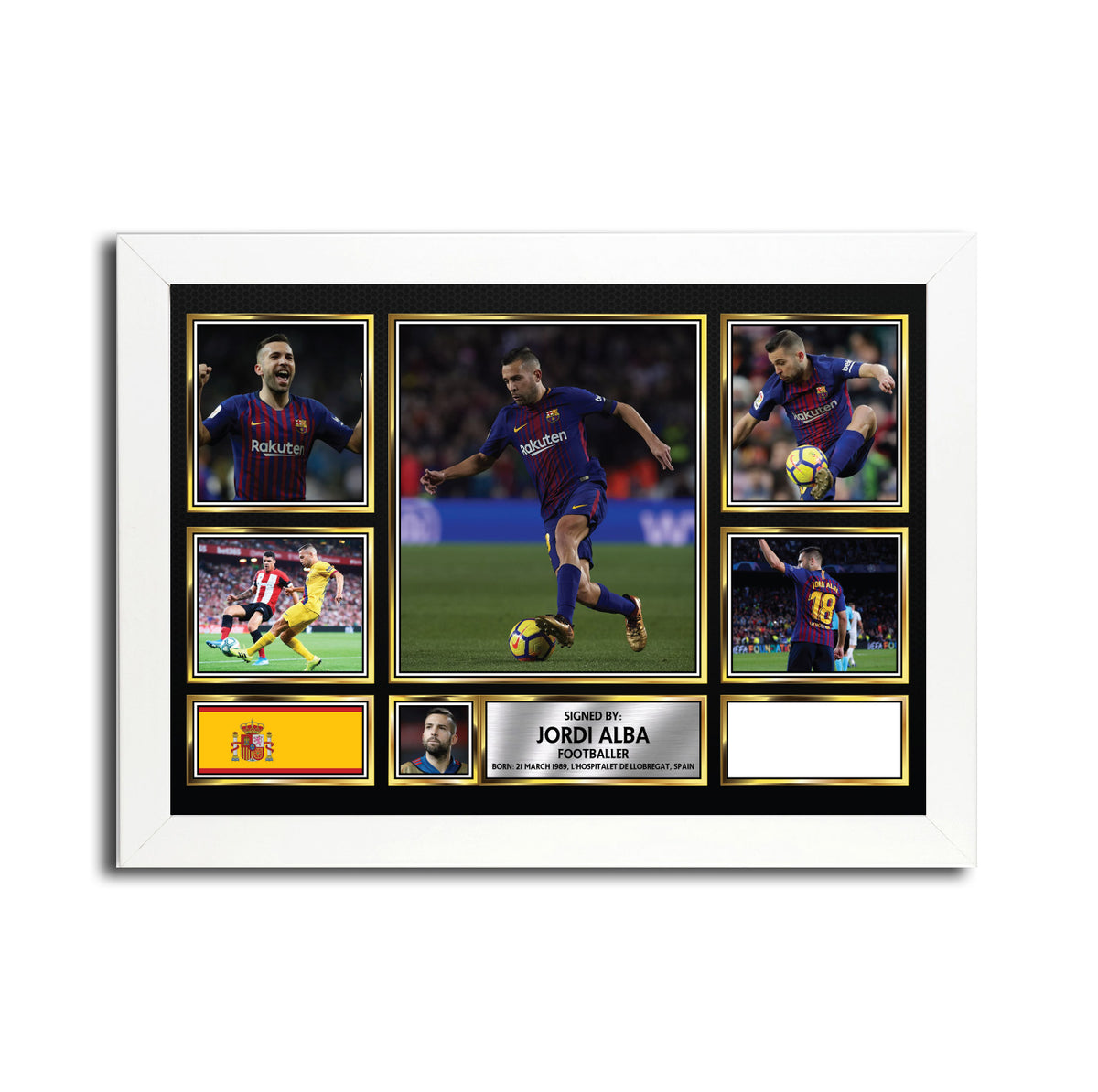 Jordi Alba MC1618 Printed Signature Football Poster