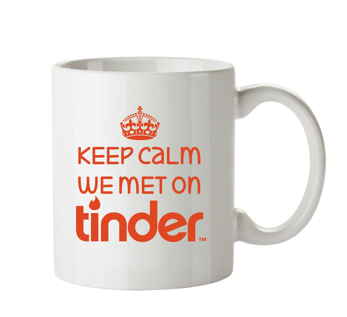 Keep Calm We Met On Tinder - Dating Mug – printed mug product image 1