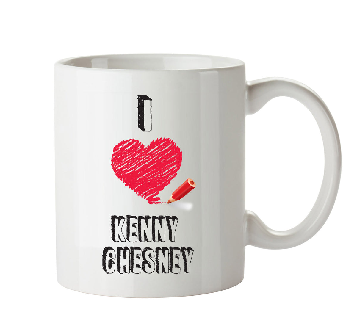 I Love KENNY CHESNEY Celebrity Mug – printed mug product image 1