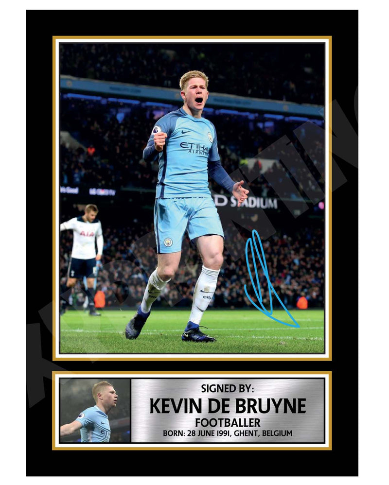 KEVIN DE BRUYNE (1) Limited Edition Football Player Signed Print - Football