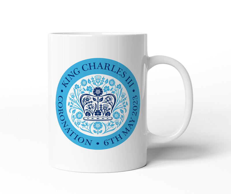 King Charles Coronation Official Blue Logo Mug