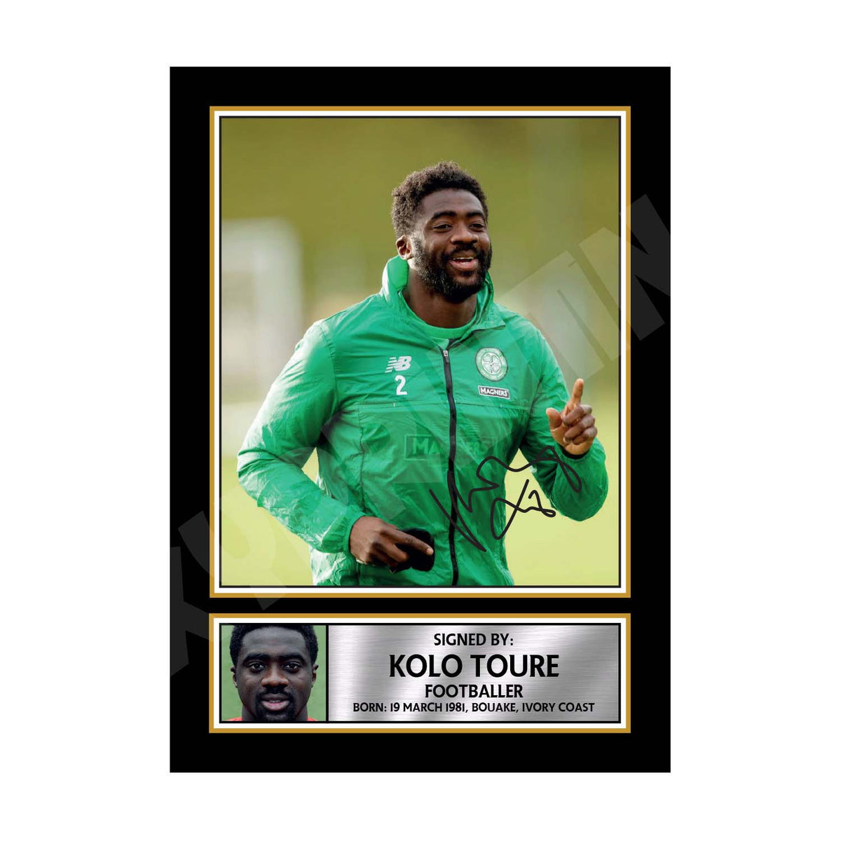 KOLO TOURE 2 Football Player Printed Signature Print – Kolo Toure 2 Football Player Printed Signature Print – A1 Print Only