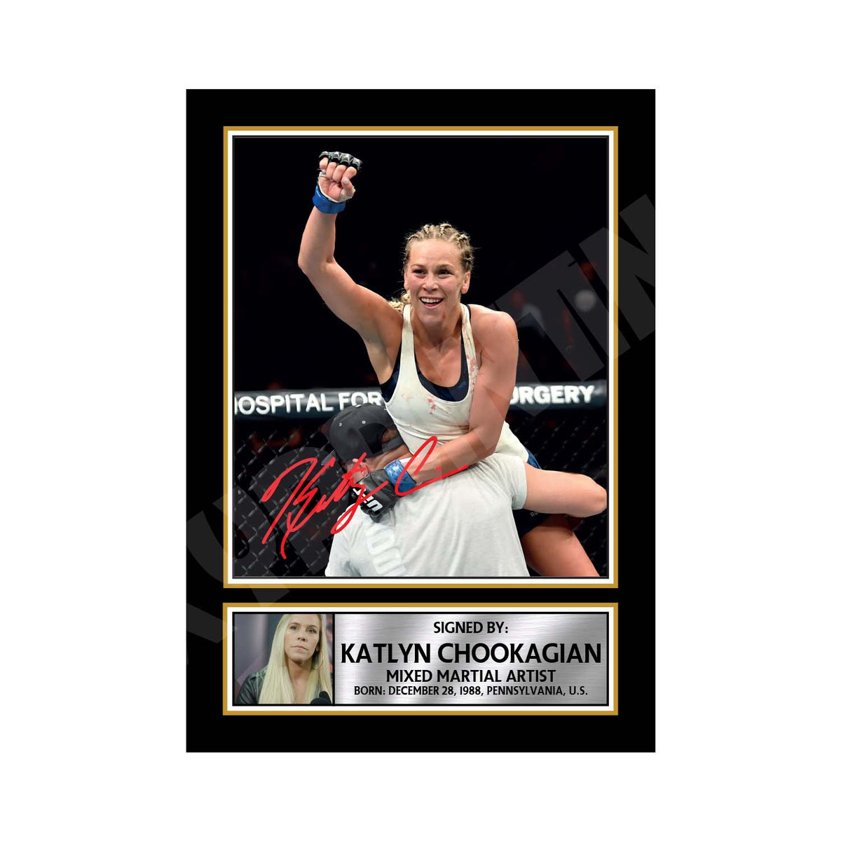 Katlyn Chookagian MMA Wrestler Printed Signature Print – MMA Wrestling – Katlyn Chookagian MMA Wrestler Printed Signature Print – A1 Print Only