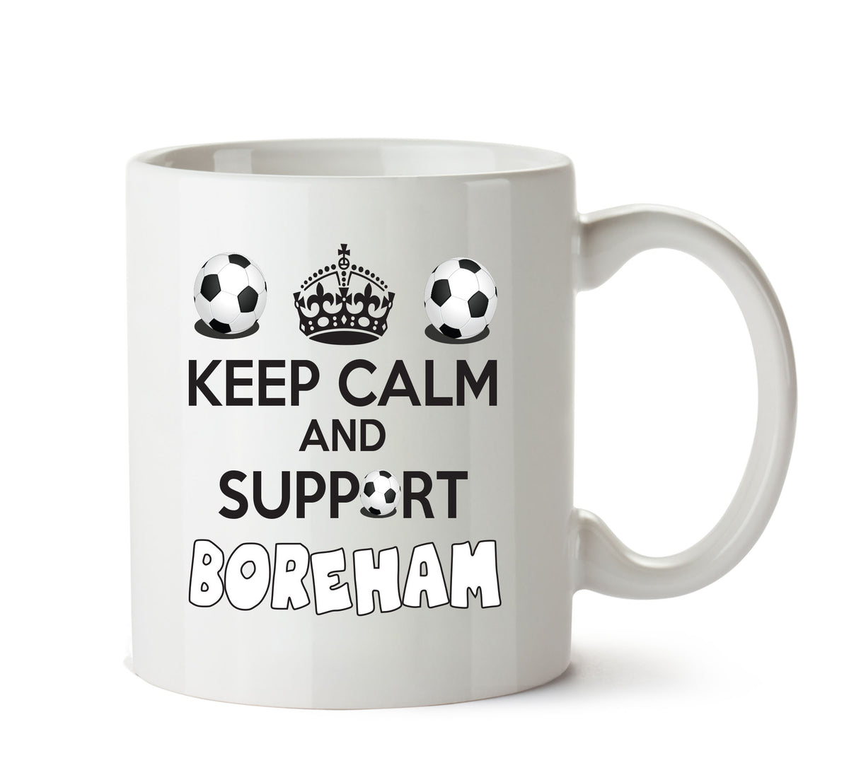 Keep Calm And Support Boreham Wood Mug Football Mug Adult Mug Office Mug – printed mug product image 1