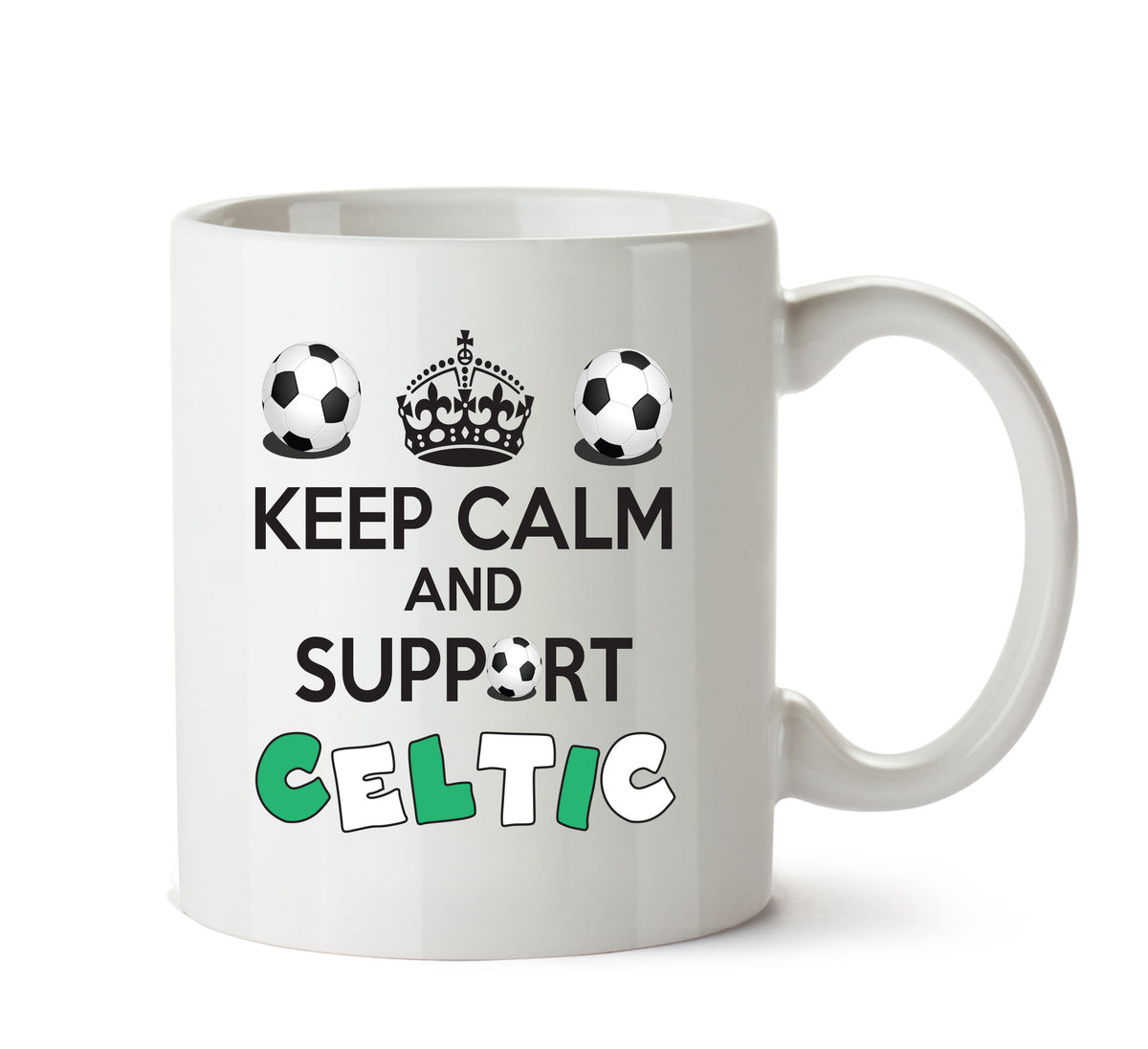 Keep Calm And Support Celtic Mug Football Mug Adult Mug Office Mug – printed mug product image 1