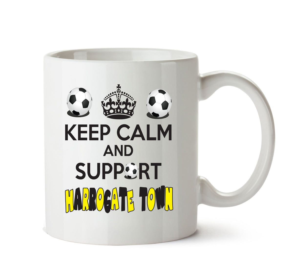 Keep Calm And Support Harrogate Town Mug Football Mug Adult Mug Office Mug – printed mug product image 1