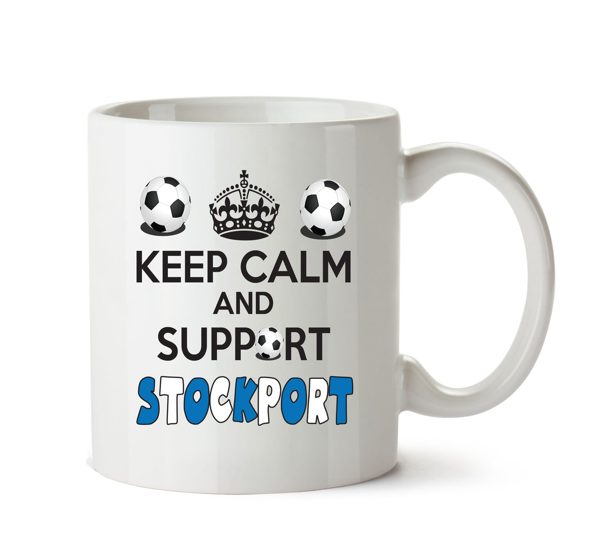 Keep Calm And Support Stockport Mug Football Mug Adult Mug Office Mug – printed mug product image 1