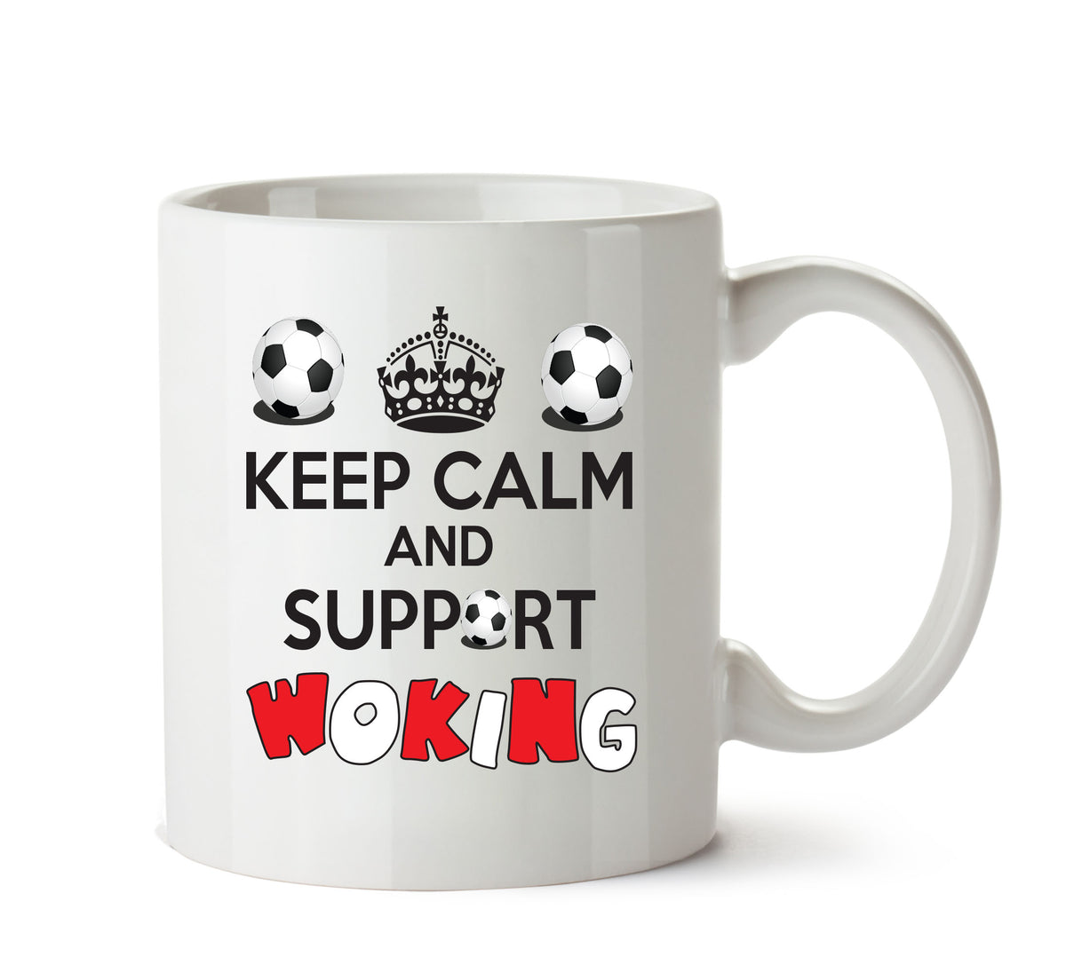 Keep Calm And Support Woking Mug Football Mug Adult Mug Office Mug – printed mug product image 1