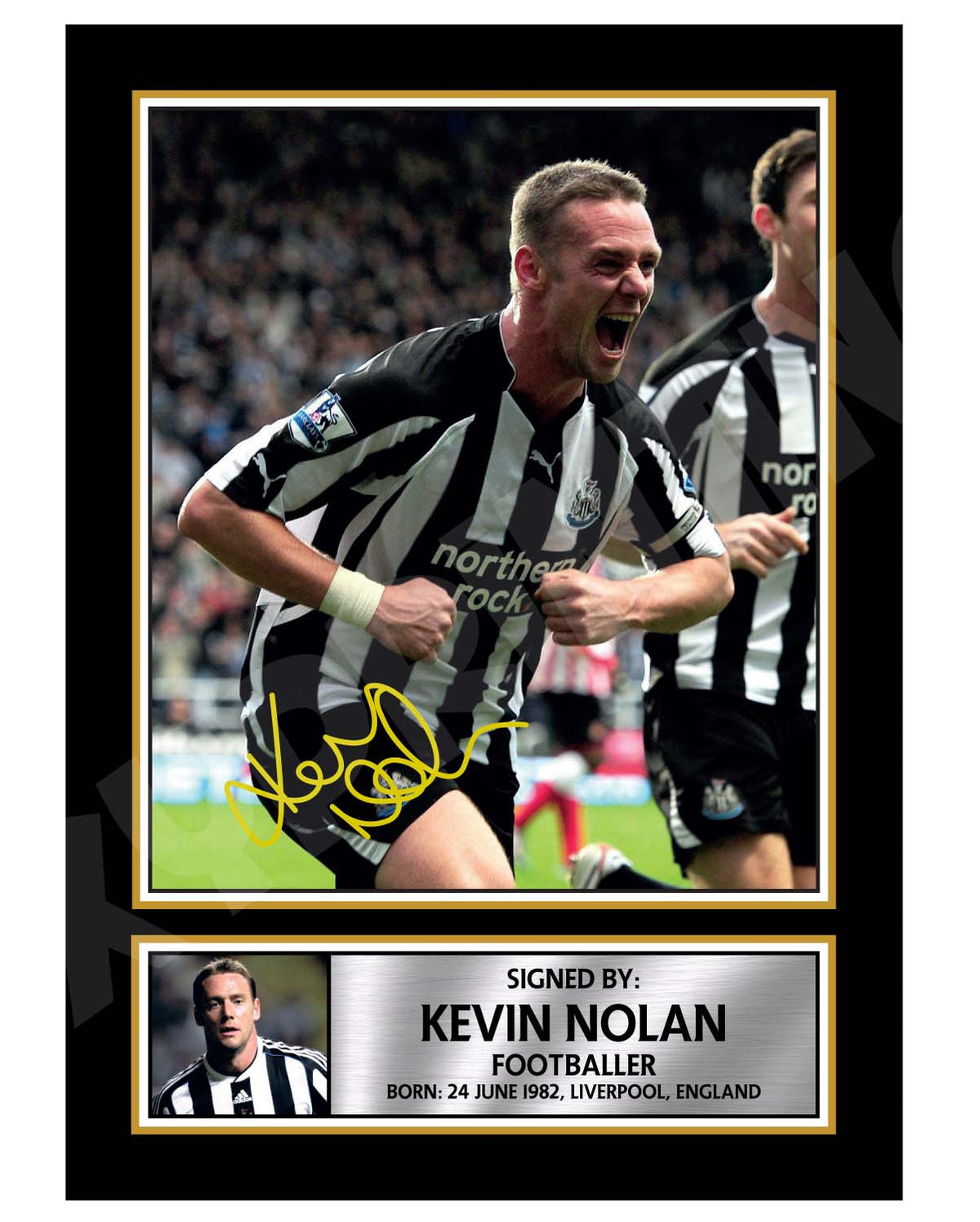 Kevin Nolan 2 Football Player Printed Signature Print – A1 Print Only