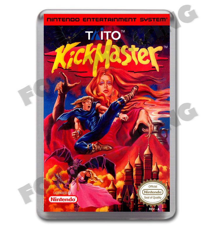 Kick Master Retro Nintendo NES Game Inspired Fridge Magnet 330
