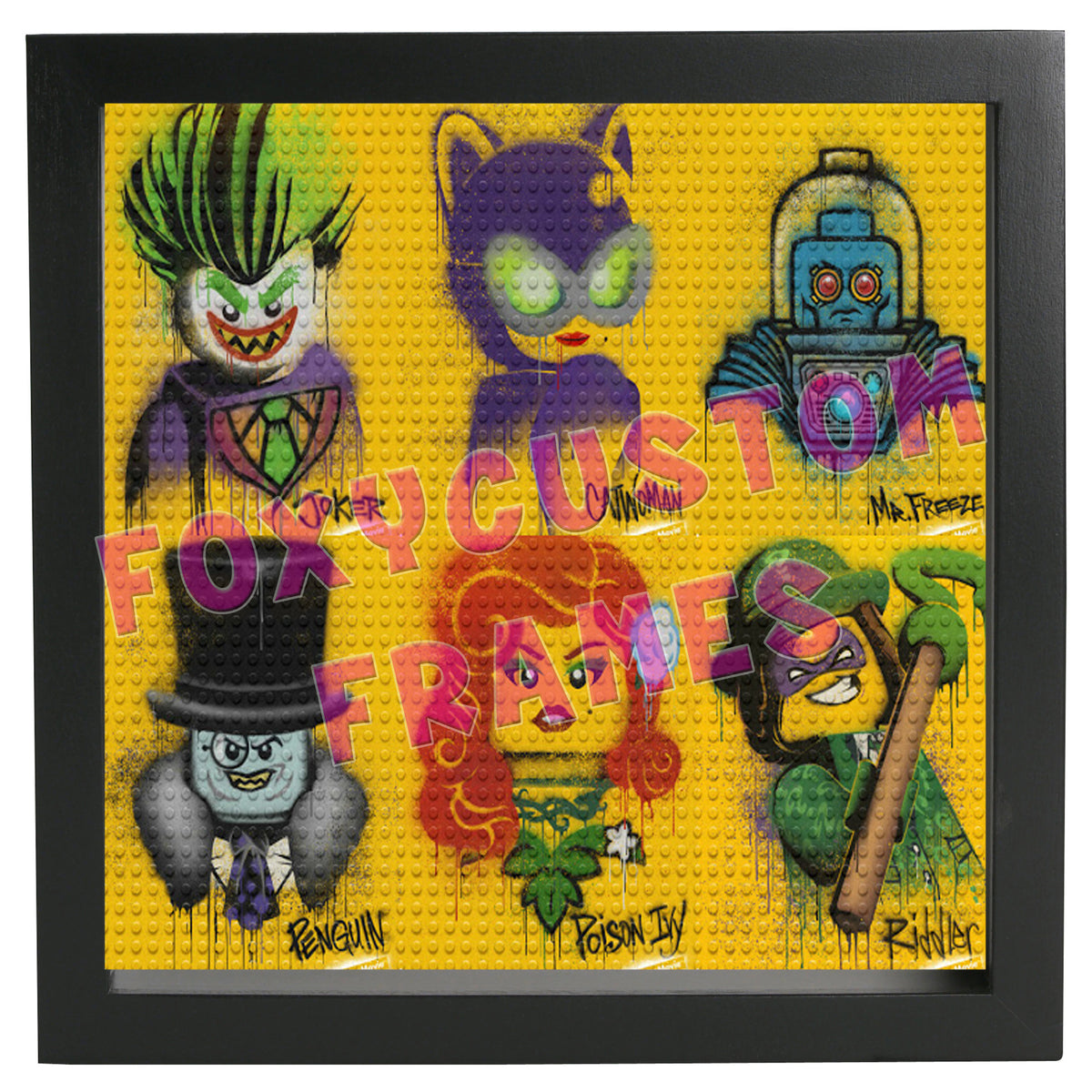 Lego Batman Villains Lego Display Case - Minifigure Display Background and Frames β Lego Batman Villains Lego Display Case - Minifigure Display Background and