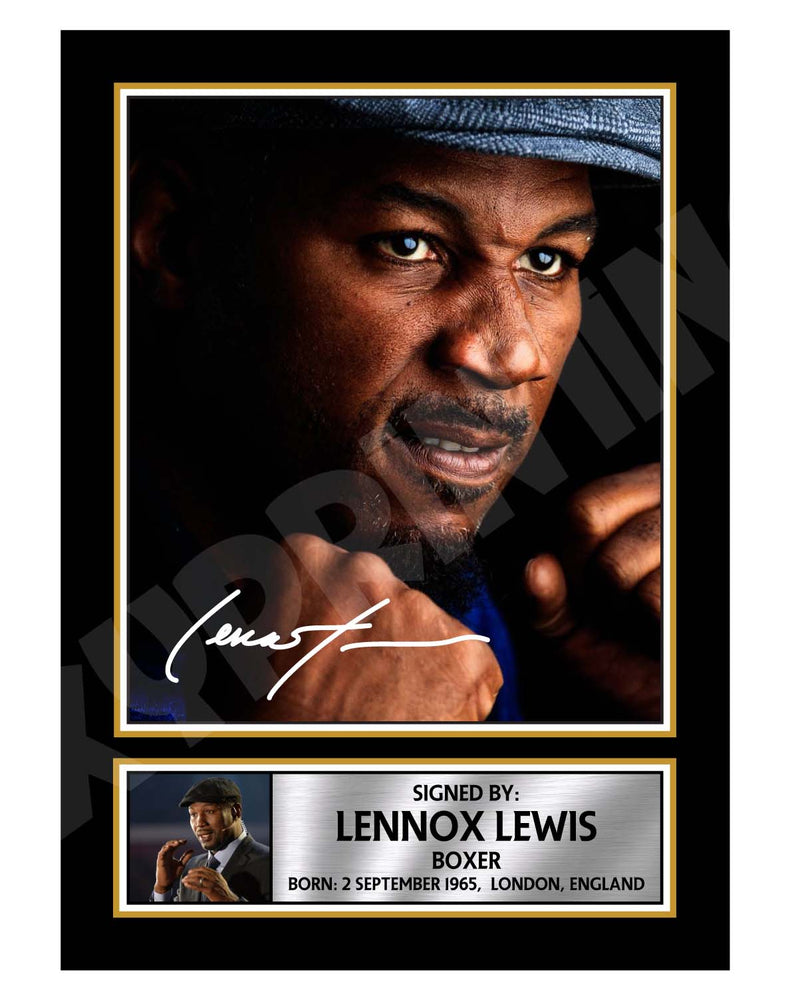 LENNOX LEWIS Limited Edition Boxer Signed Print - Boxing