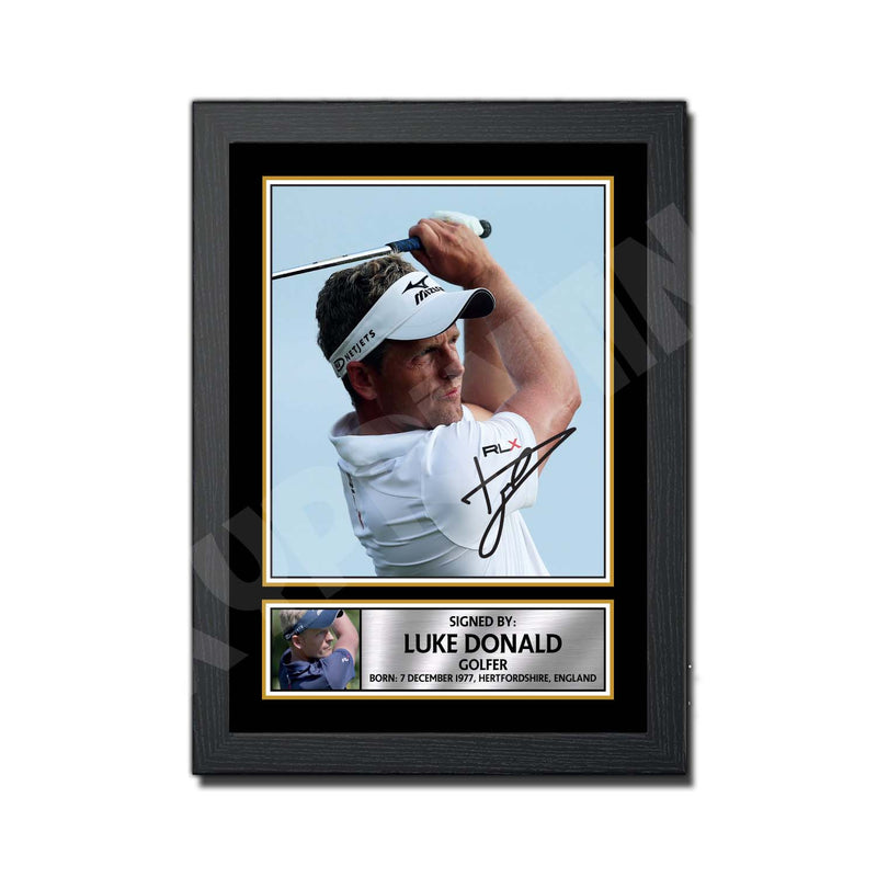 LUKE DONALD Limited Edition Golfer Signed Print - Golf