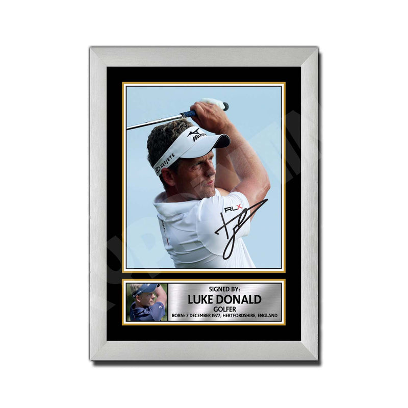 LUKE DONALD Limited Edition Golfer Signed Print - Golf