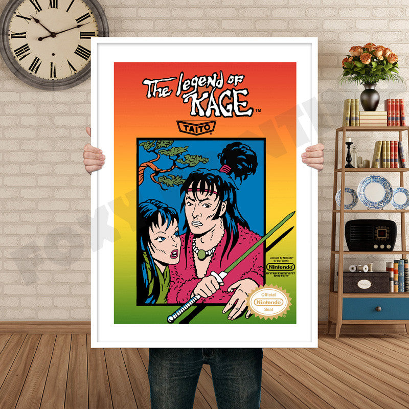 Legend Of Kage Retro GAME INSPIRED THEME Nintendo NES Gaming A4 A3 A2 Or A1 Poster Art 349 – Legend of Kage Retro Game Inspired Theme Nintendo NES Gaming