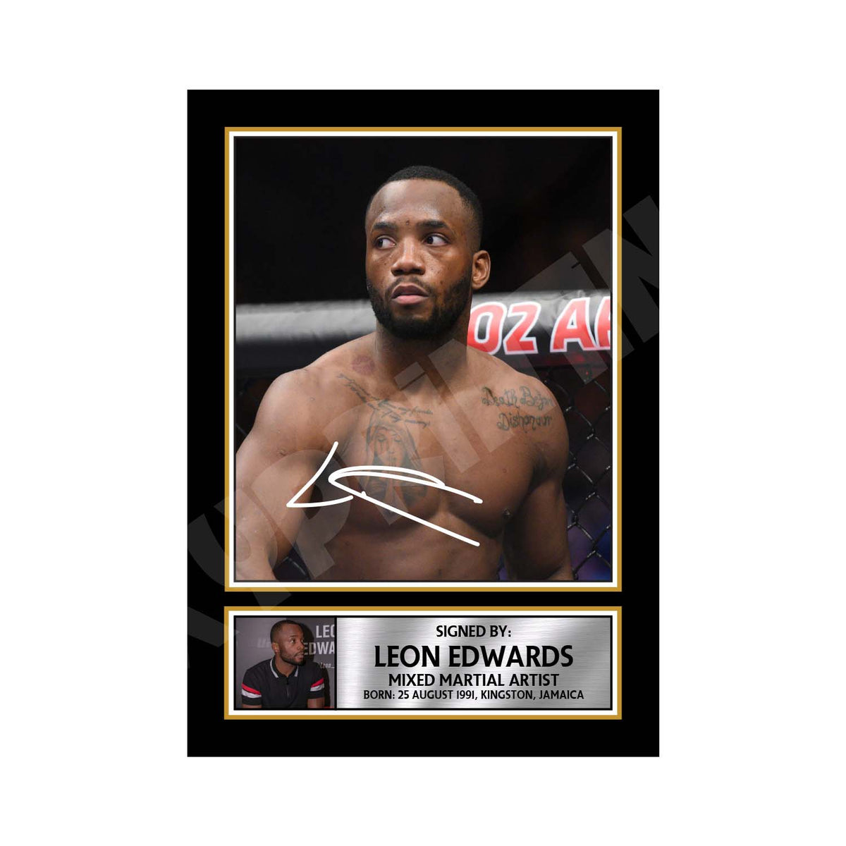 Leon Edwards 2 Limited Edition MMA Wrestler Signed Print - MMA Wrestling