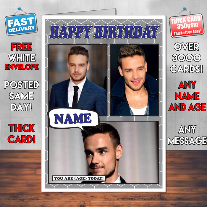 Liam Payne Personalised Celebrity Birthday Card New 2017
