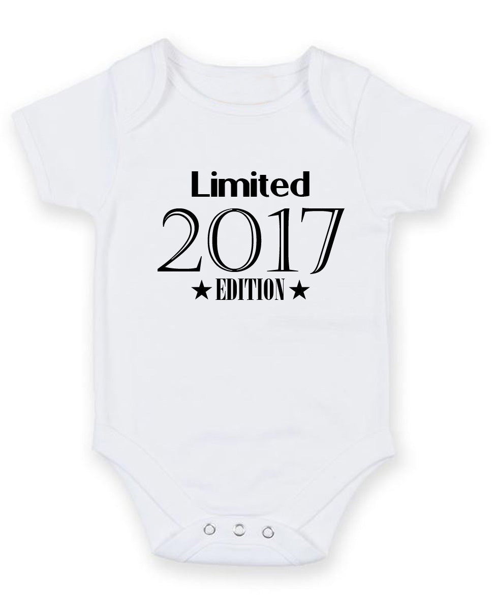 Limited 2017 Edition1 Personalised Baby Boy Girl Unisex Short Sleeve Bodysuit